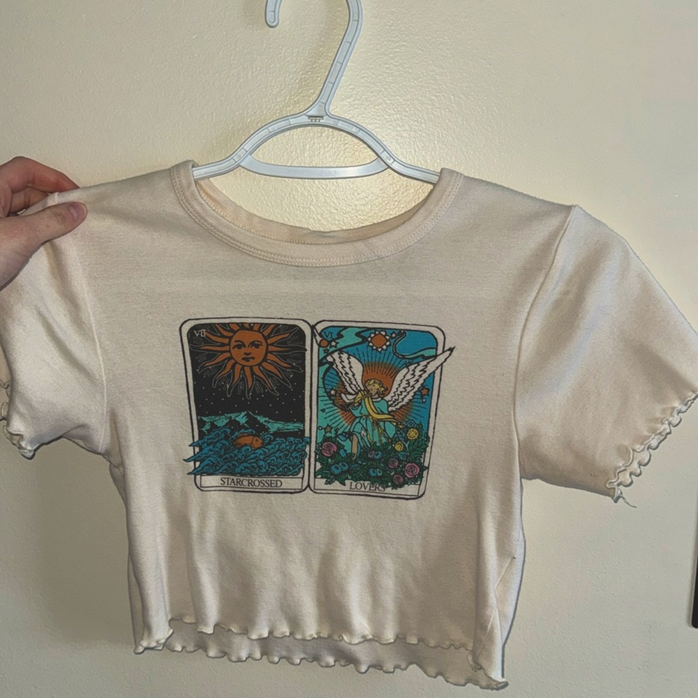 Women’s/ junior’s Cropped Tarot Card Top - Size S